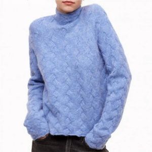Aritzia Blue Turtleneck Sweater